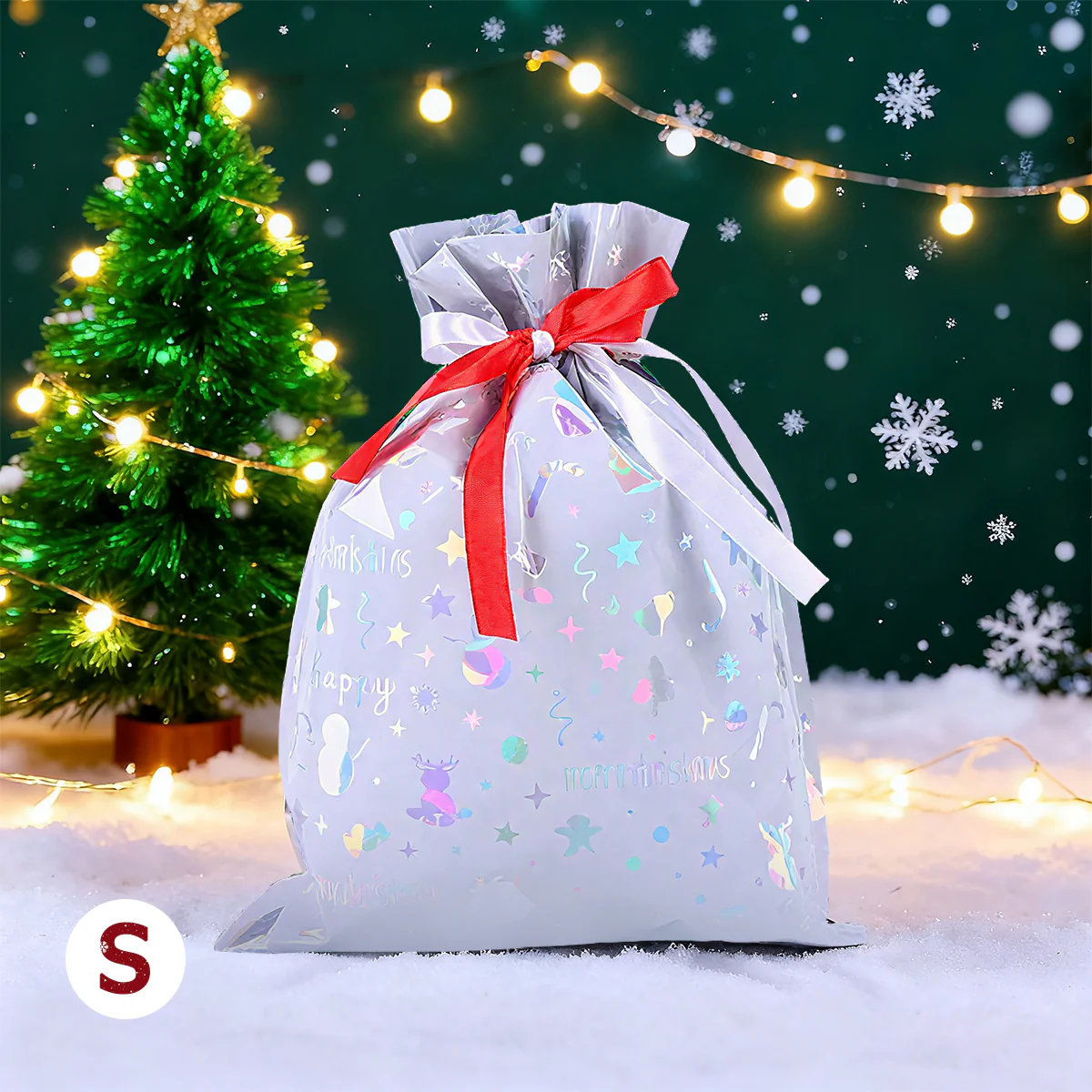 50PCS Christmas Gift Wrapping Set (25 Colorful Bags + 25 Tags) - Image 8