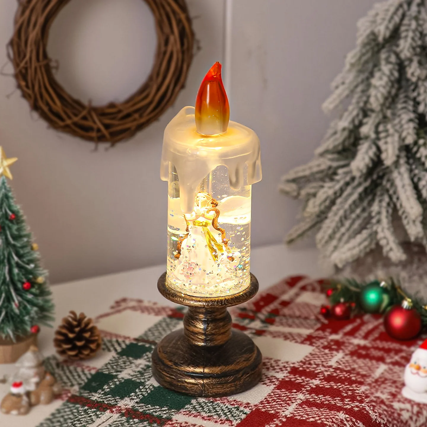 Christmas Crystal Candle Lamp Ornaments - Image 4