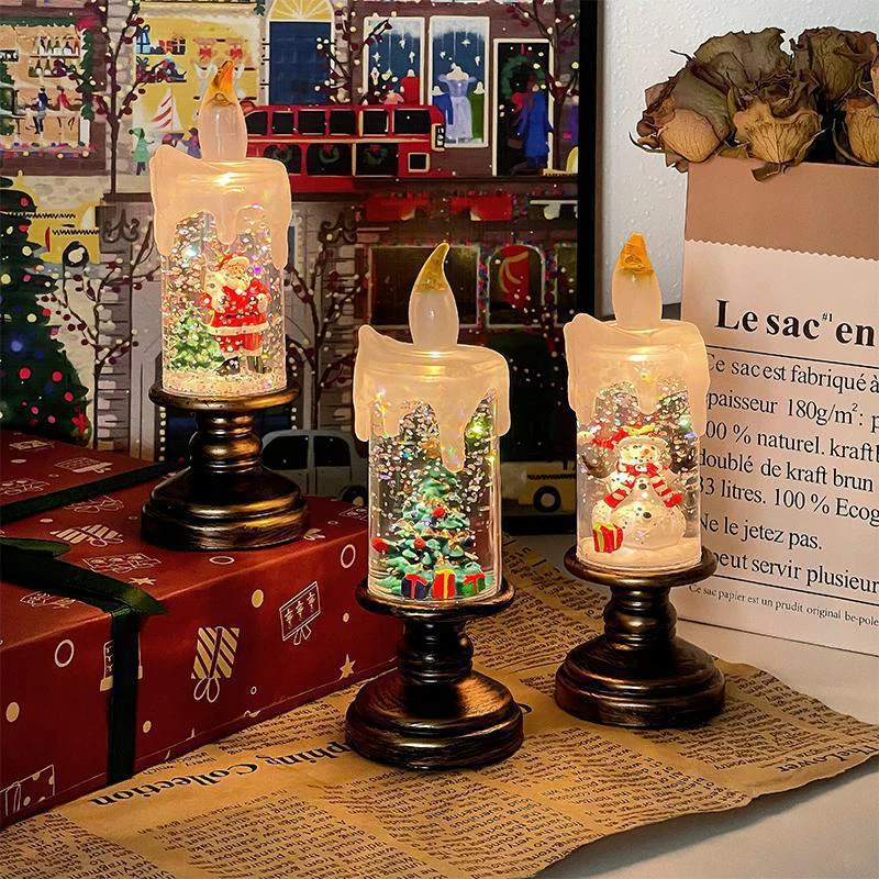 Christmas Crystal Candle Lamp Ornaments - Image 5