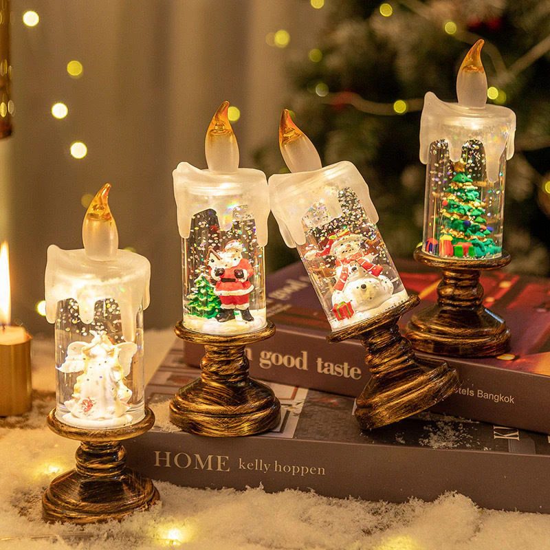 Christmas Crystal Candle Lamp Ornaments - Image 6