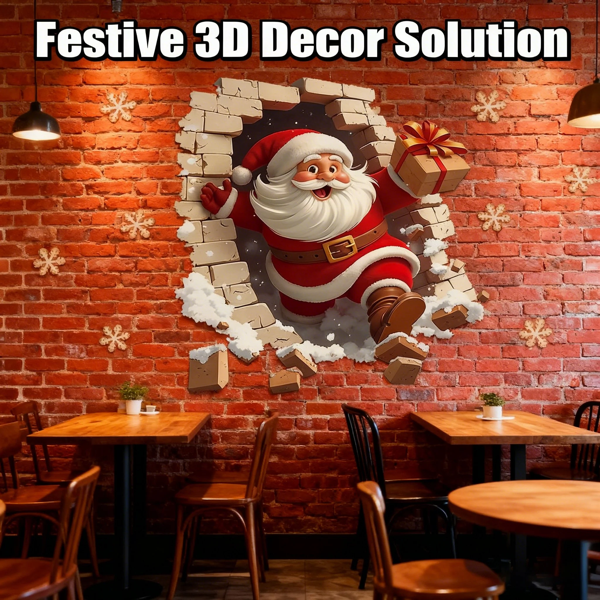 🔥Buy 5 Get 5[10Pcs &💥Free Shipping]Santa Claus Breakthrough Wall Stickers🎄 - Image 10