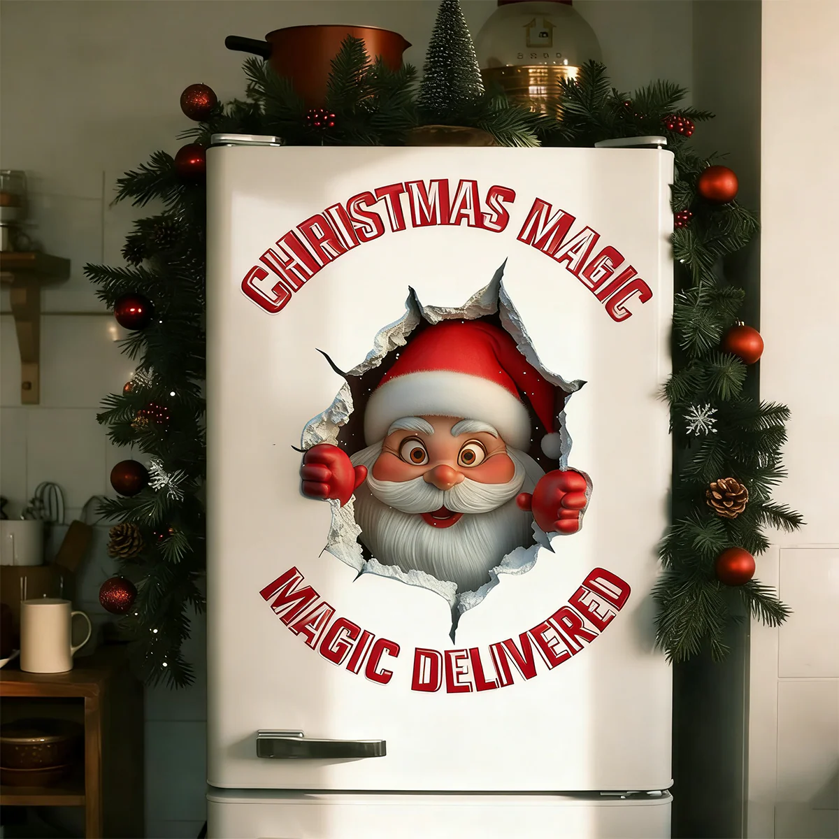🔥Buy 5 Get 5[10Pcs &💥Free Shipping]Santa Claus Breakthrough Wall Stickers🎄 - Image 4