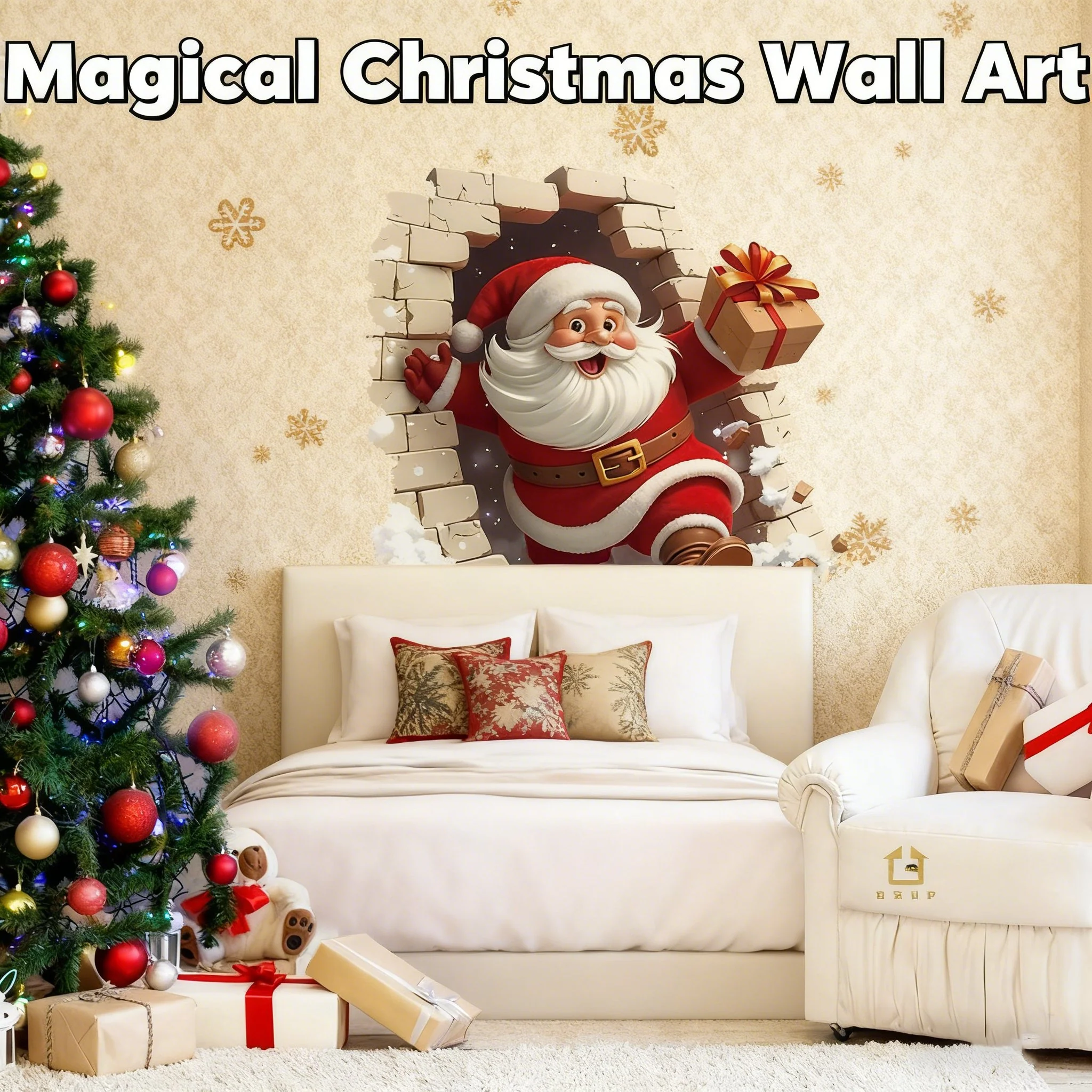 🔥Buy 5 Get 5[10Pcs &💥Free Shipping]Santa Claus Breakthrough Wall Stickers🎄 - Image 8