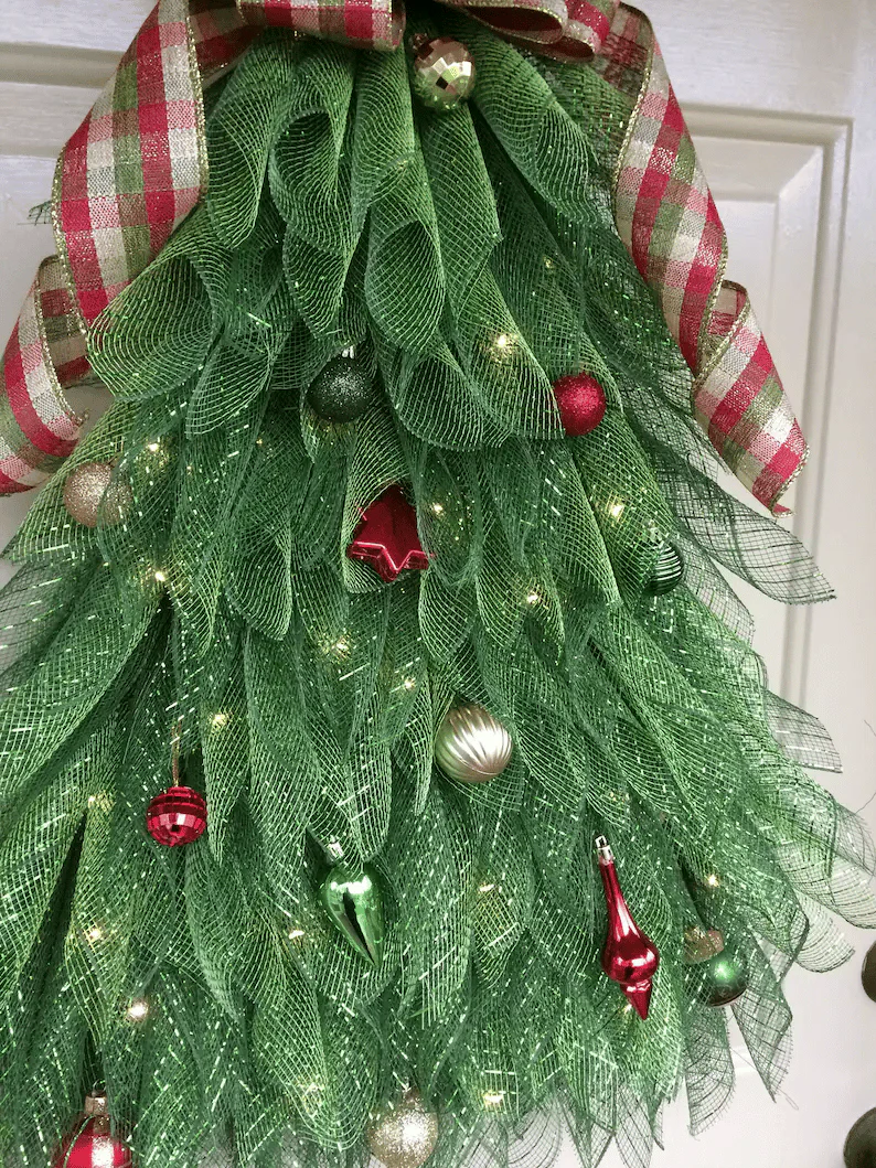 Handmade Christmas Tree Wreath for Front Door - Image 10