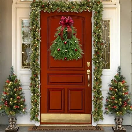 Handmade Christmas Tree Wreath for Front Door - Image 12