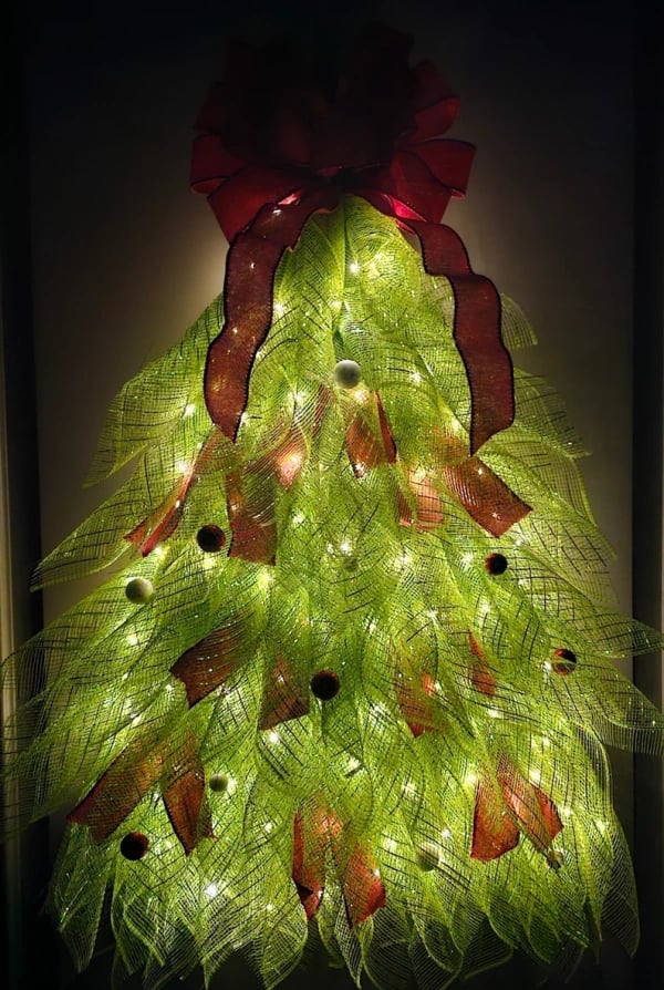 Handmade Christmas Tree Wreath for Front Door - Image 7