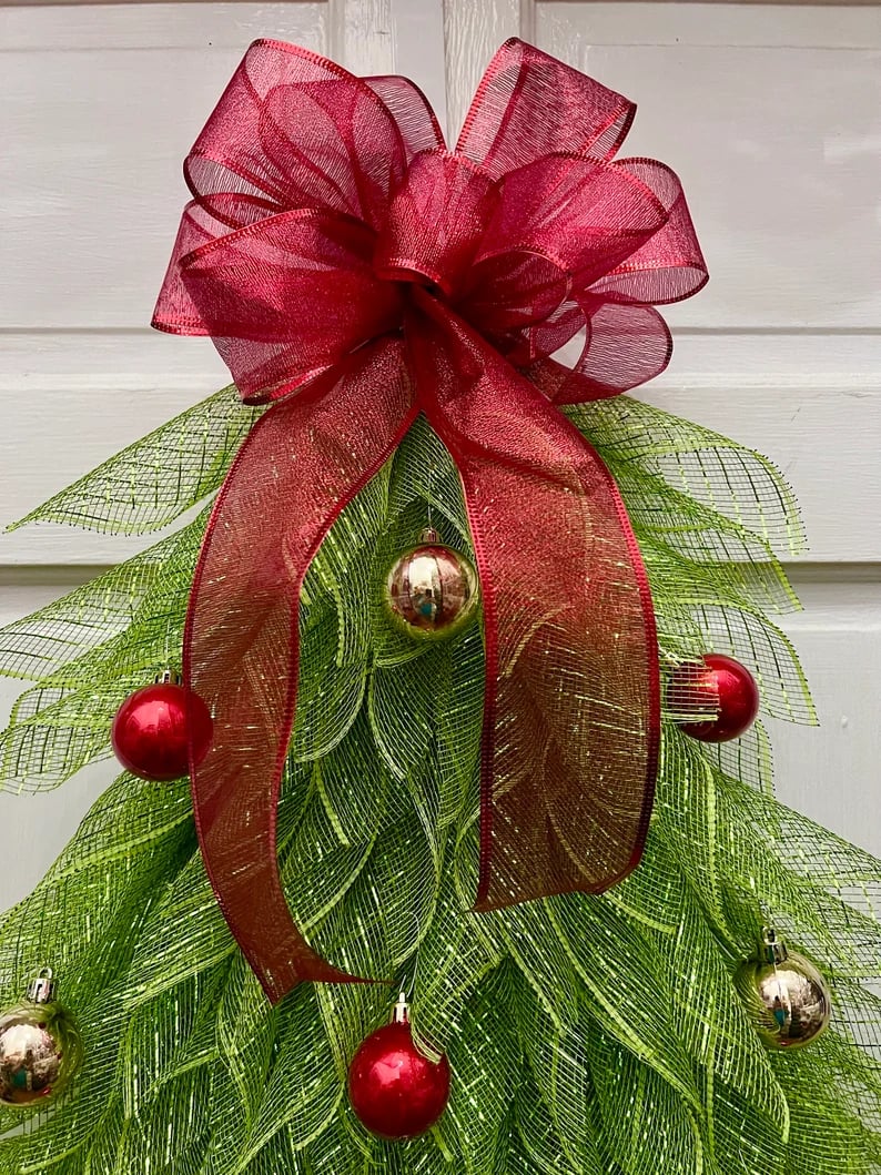Handmade Christmas Tree Wreath for Front Door - Image 9