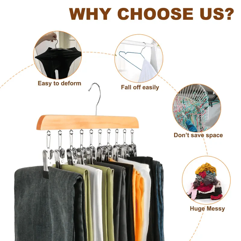 🔥Closet Organizer with 10 Clips - Space Saving Hanging Closet Organizer - Image 2