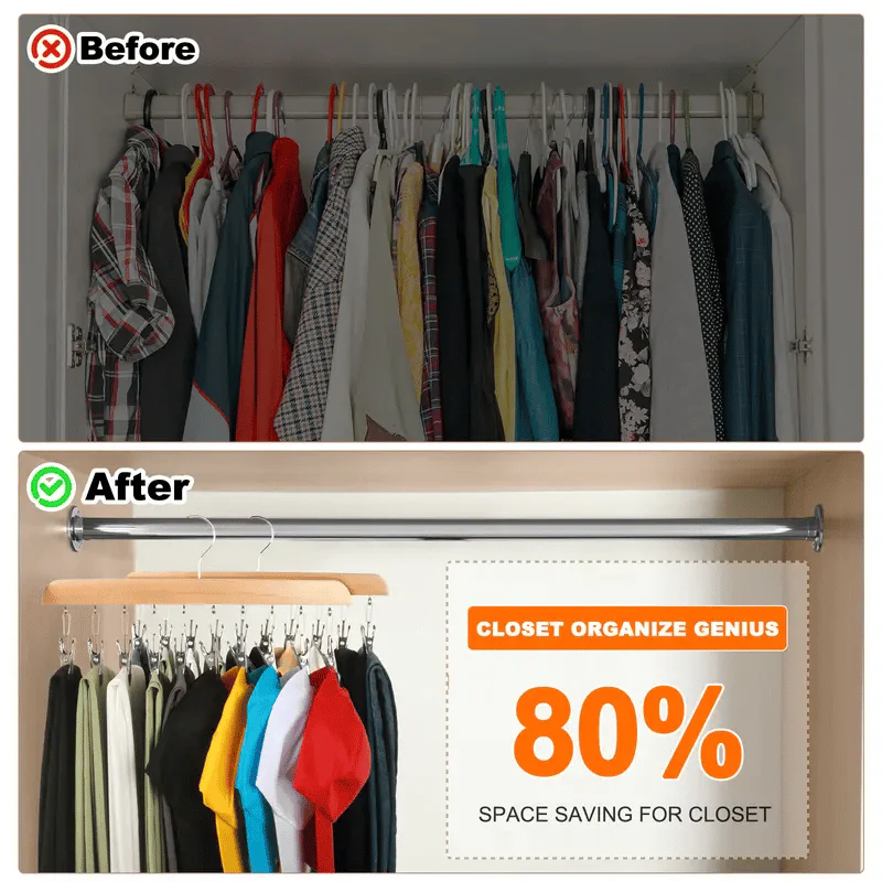 🔥Closet Organizer with 10 Clips - Space Saving Hanging Closet Organizer - Image 3