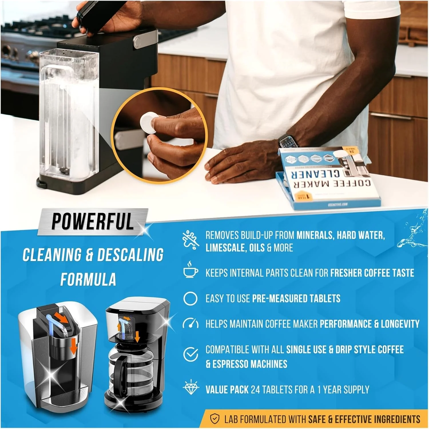 Coffee Maker Cleaner Tablets - Image 2