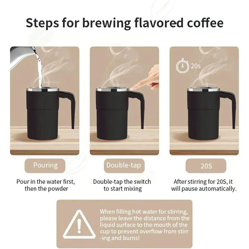 ☕ Rechargeable Automatic Magnetic Stirring Coffee Mug Set - Image 12