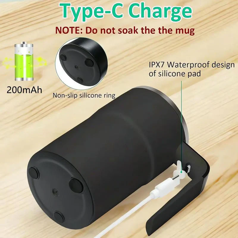☕ Rechargeable Automatic Magnetic Stirring Coffee Mug Set - Image 4