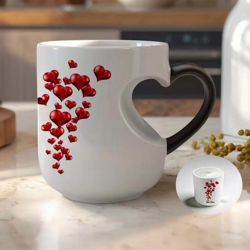 Heat-Activated Magic: The 2-in-1 Color Changing Mug with an Ergonomic Heart-Grip - Image 10