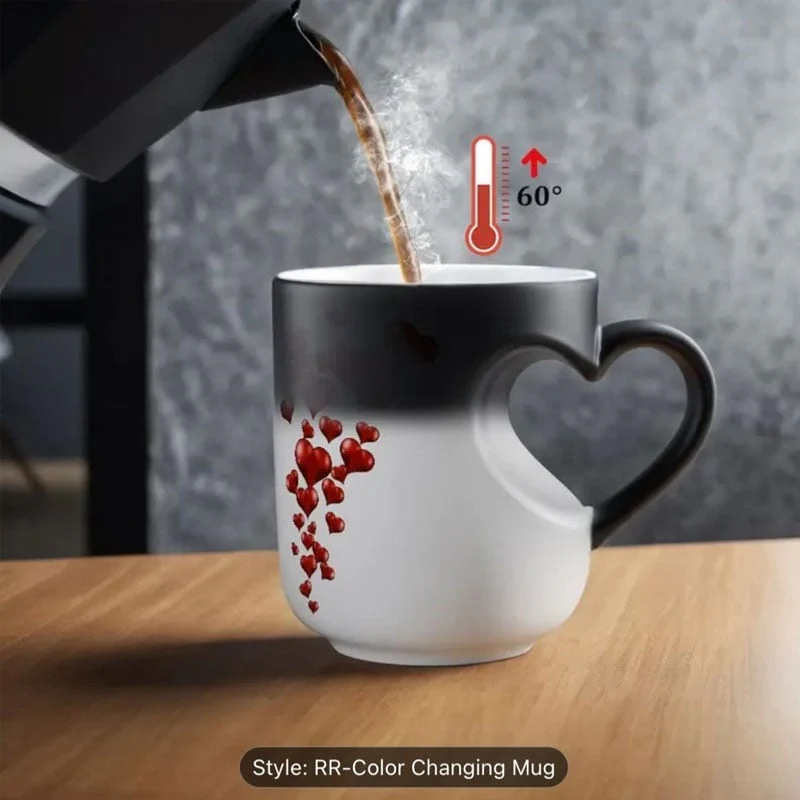Heat-Activated Magic: The 2-in-1 Color Changing Mug with an Ergonomic Heart-Grip - Image 11