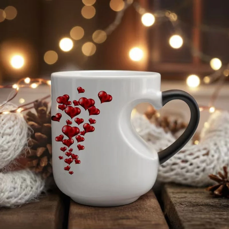 Heat-Activated Magic: The 2-in-1 Color Changing Mug with an Ergonomic Heart-Grip - Image 15