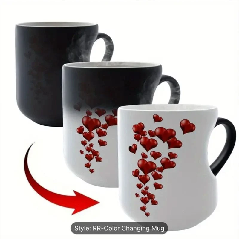 Heat-Activated Magic: The 2-in-1 Color Changing Mug with an Ergonomic Heart-Grip - Image 5