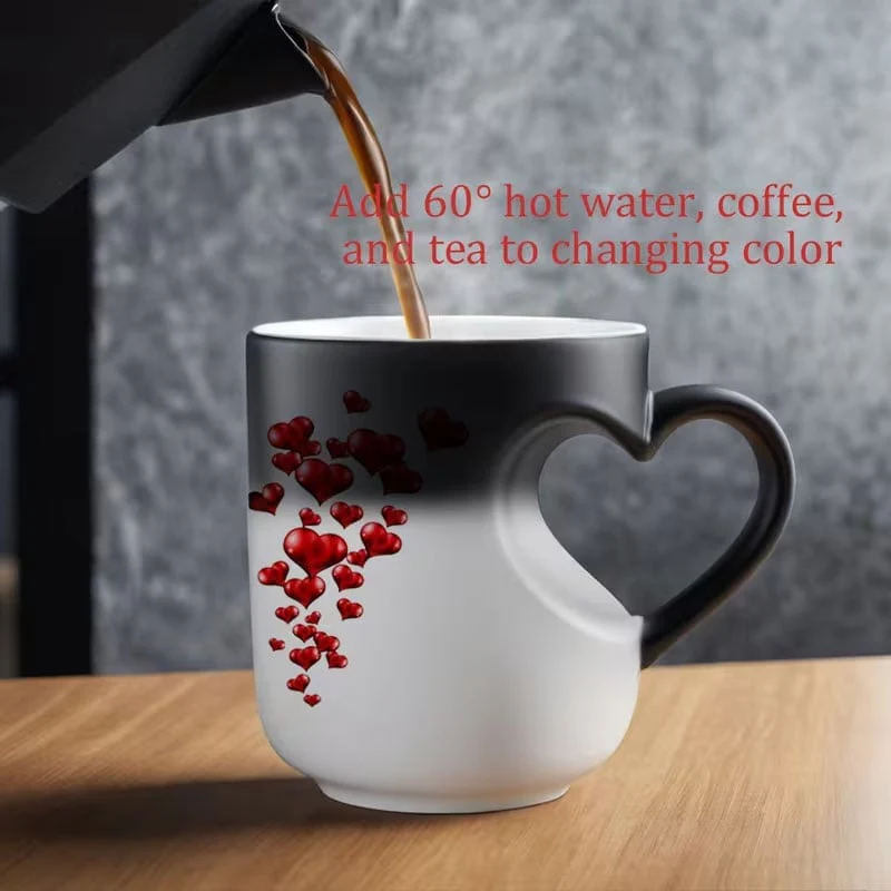 Heat-Activated Magic: The 2-in-1 Color Changing Mug with an Ergonomic Heart-Grip - Image 6