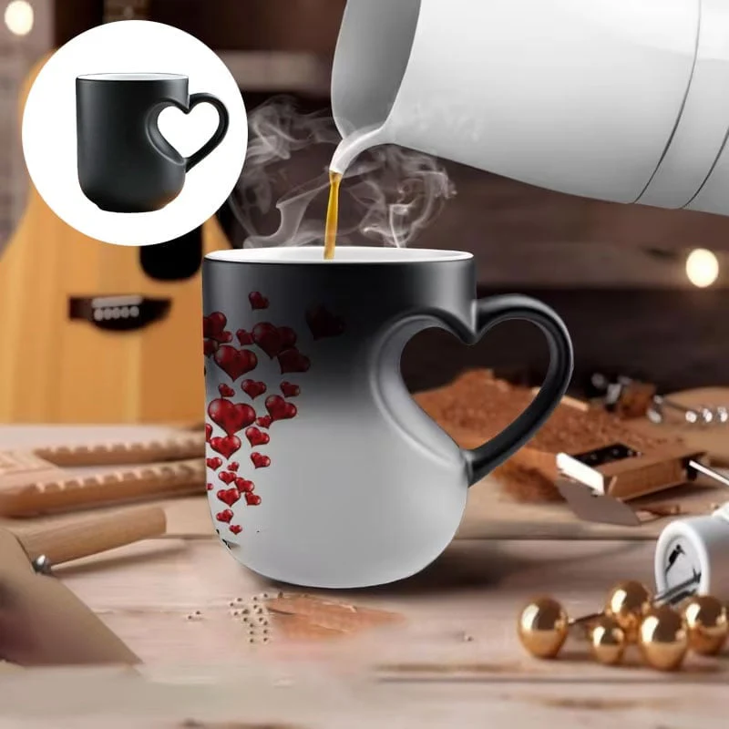 Heat-Activated Magic: The 2-in-1 Color Changing Mug with an Ergonomic Heart-Grip - Image 8