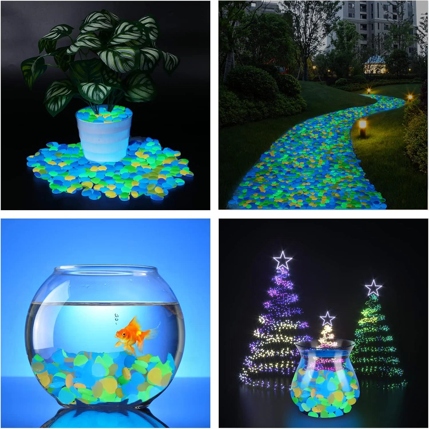 Colorful Glow-in-the-Dark Garden Stones - Image 4