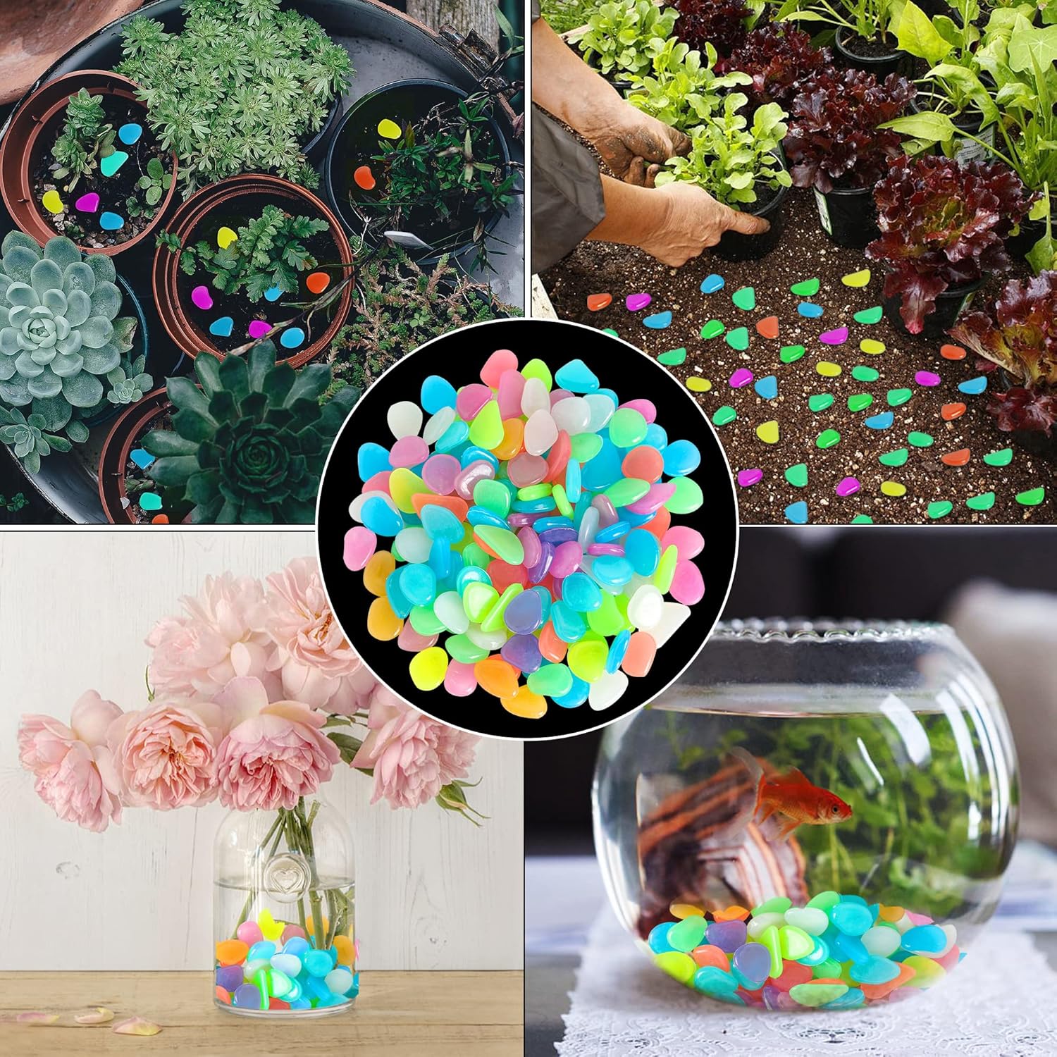 Colorful Glow-in-the-Dark Garden Stones - Image 5