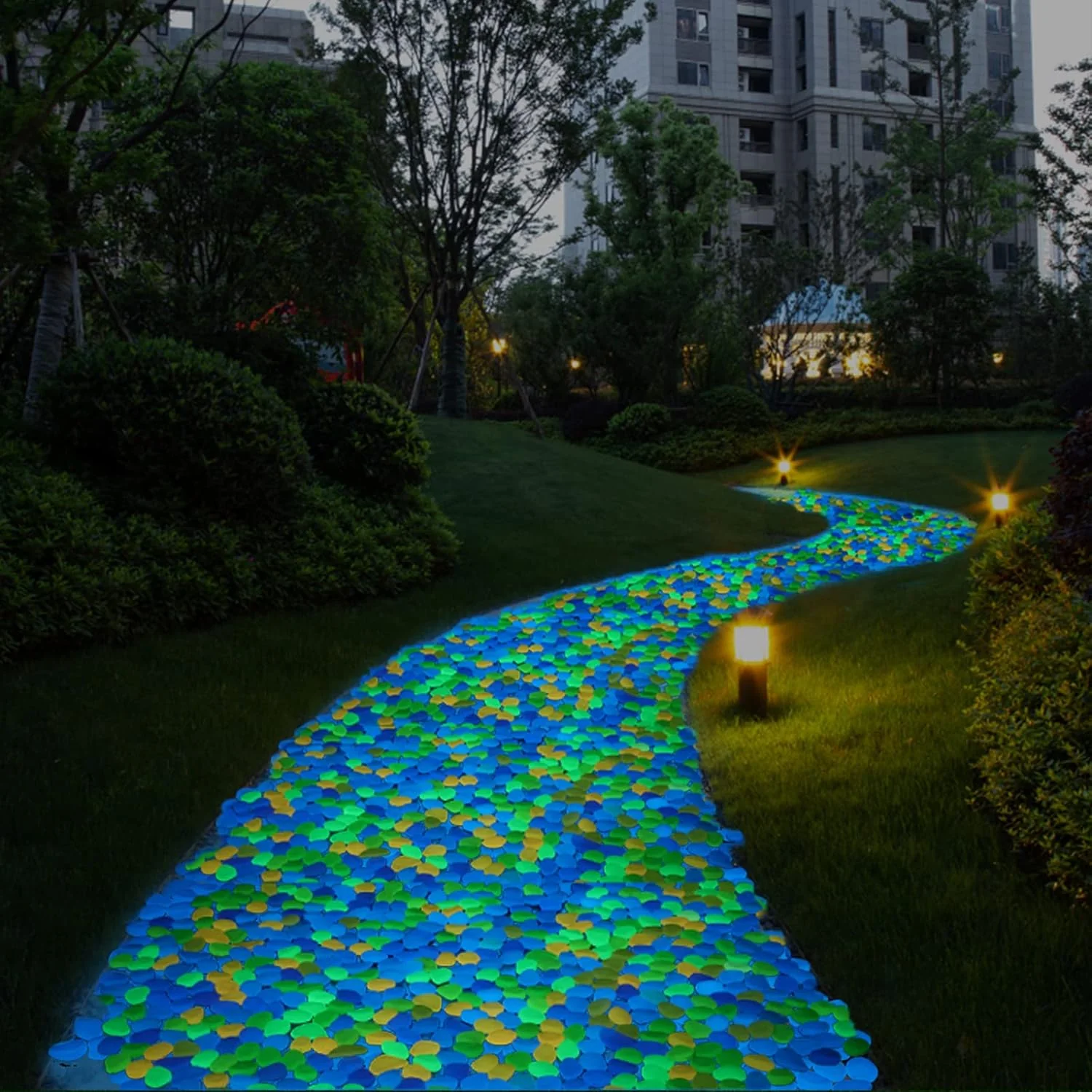 Colorful Glow-in-the-Dark Garden Stones - Image 6