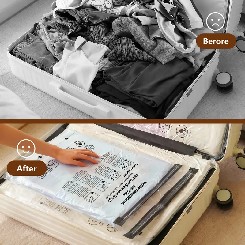 Cordless Travel Vacuum Storage Compression Bag Set - Image 7