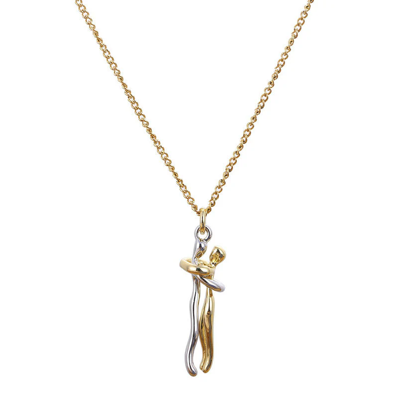 Sweet Embrace Pendant, Adjustable Silver Chain - Image 2