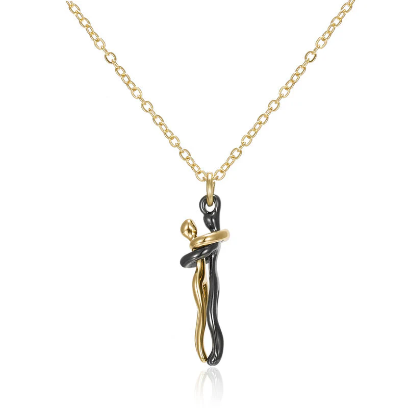 Sweet Embrace Pendant, Adjustable Silver Chain - Image 6