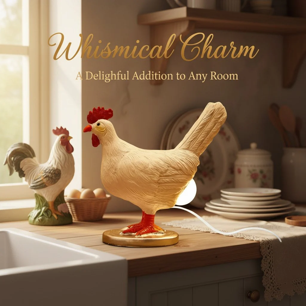 Creative Fun Chicken Egg-Laying Decorative Night Light - Image 2