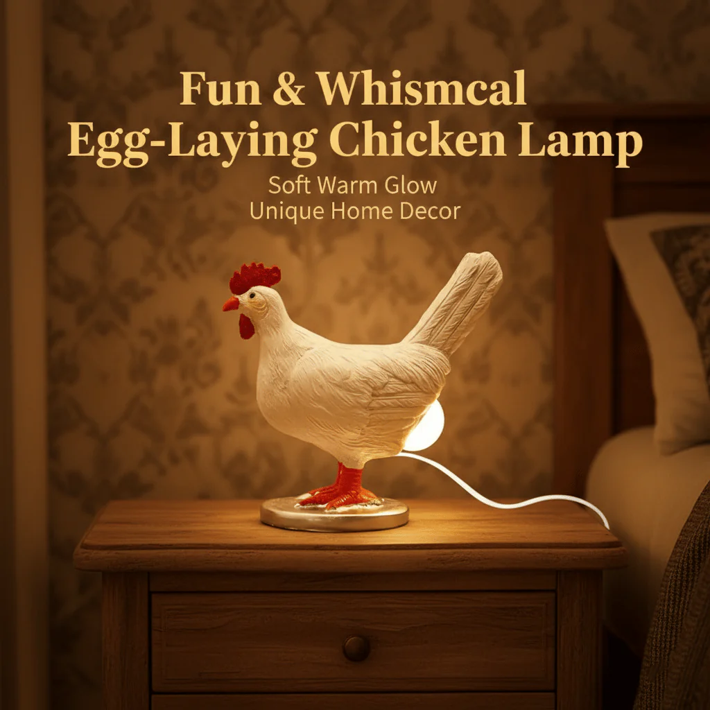 Creative Fun Chicken Egg-Laying Decorative Night Light - Image 3
