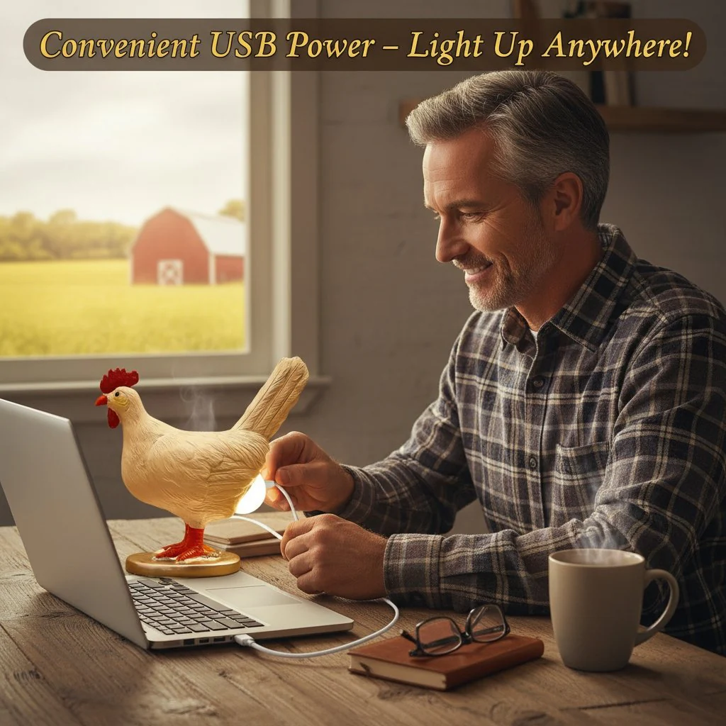 Creative Fun Chicken Egg-Laying Decorative Night Light - Image 6