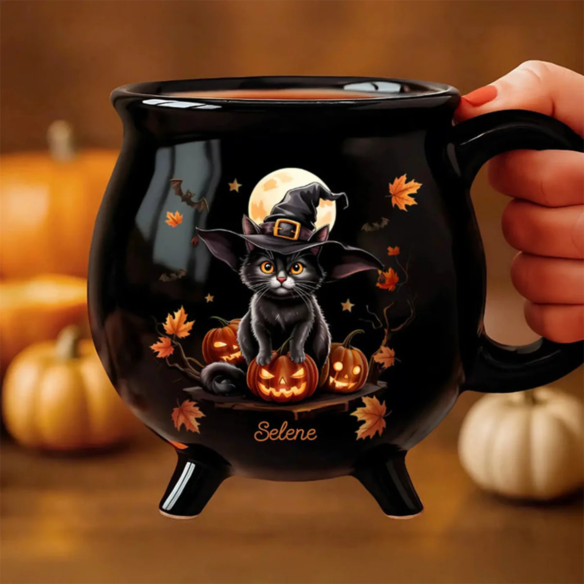 Halloween Witchy Cauldron Mug - Personalized Halloween Gifts - Image 4
