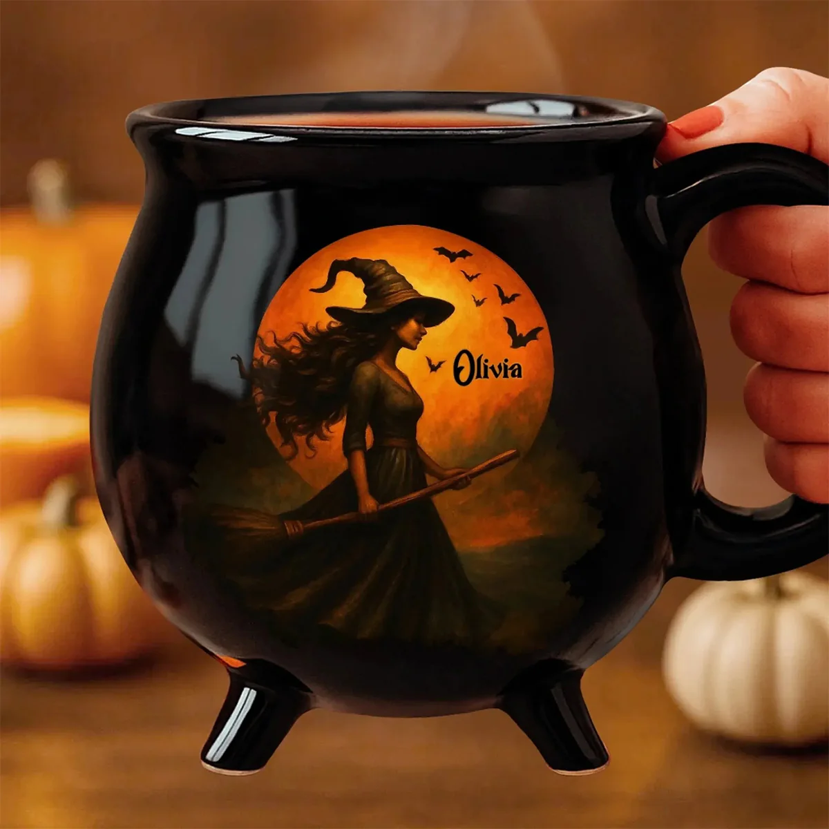 Halloween Witchy Cauldron Mug - Personalized Halloween Gifts - Image 7