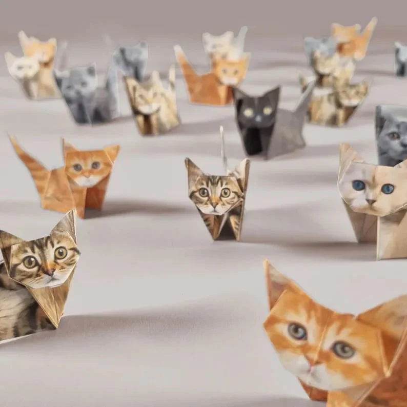 😻✨Easy DIY Paper Cats Kit | Guided Lines & Instructions Included 🎁Buy More Save More - Image 10