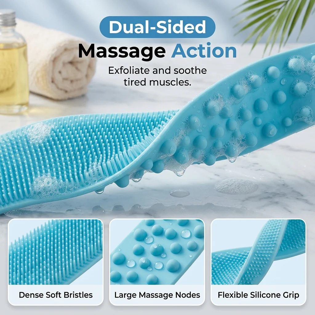 Dual-Sided Silicone Back Scrubber - Image 3