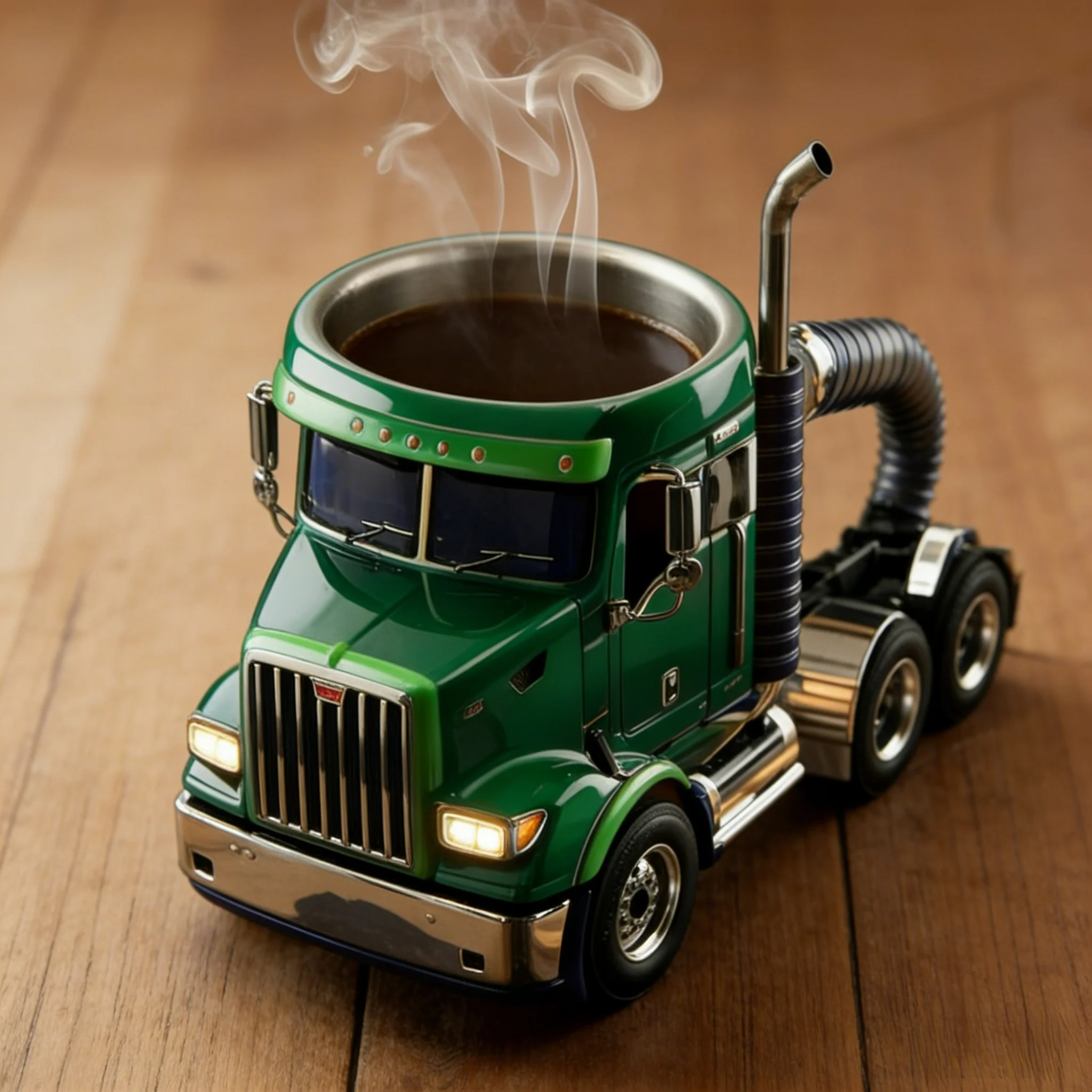 Durable Semi-Truck Shaped Coffee Mug – Handcrafted Resin Mug for Family & Friends - Image 3