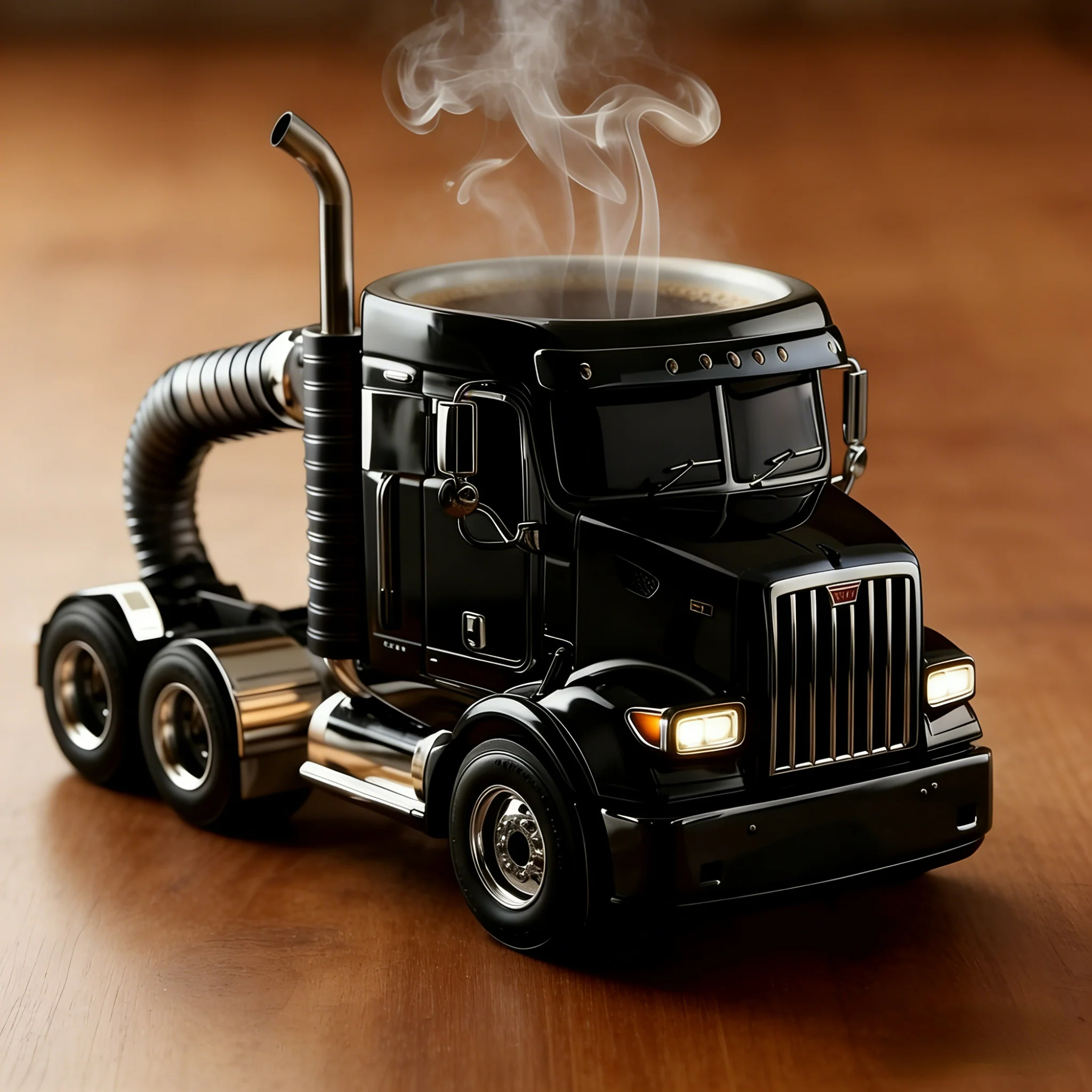 Durable Semi-Truck Shaped Coffee Mug – Handcrafted Resin Mug for Family & Friends - Image 4