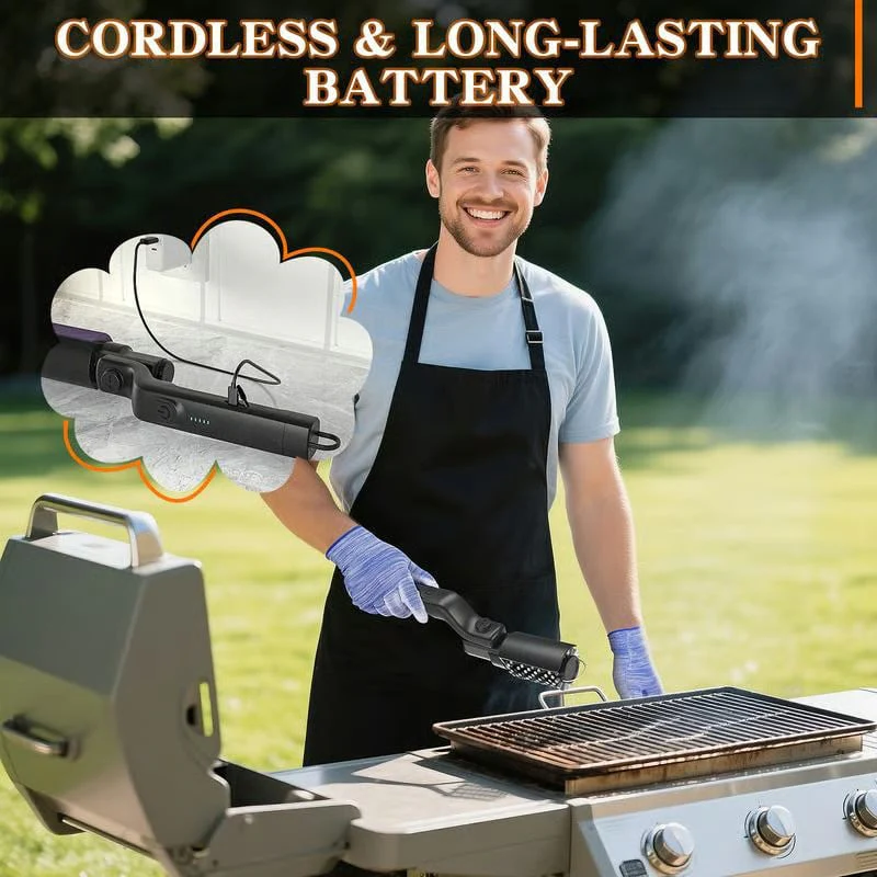 ⚡Electric BBQ Grill Brush : Motorized Power Scrubber for Effortless Cleaning - Image 3