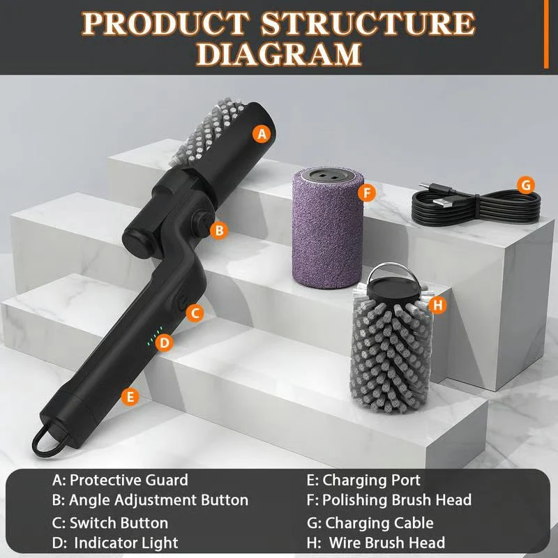 ⚡Electric BBQ Grill Brush : Motorized Power Scrubber for Effortless Cleaning - Image 8