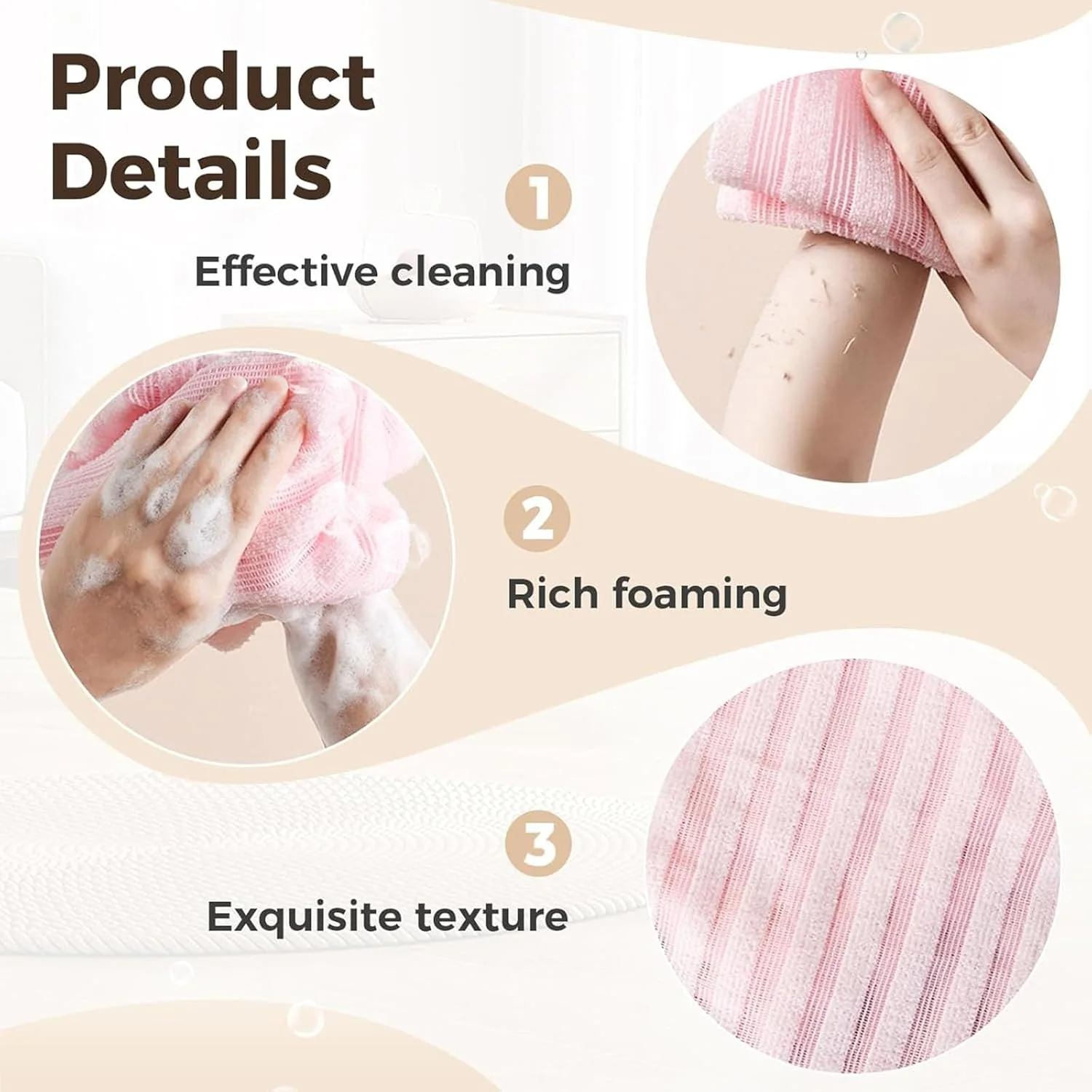 Exfoliating Shower Towels – Soft & Quick-Dry - Image 7