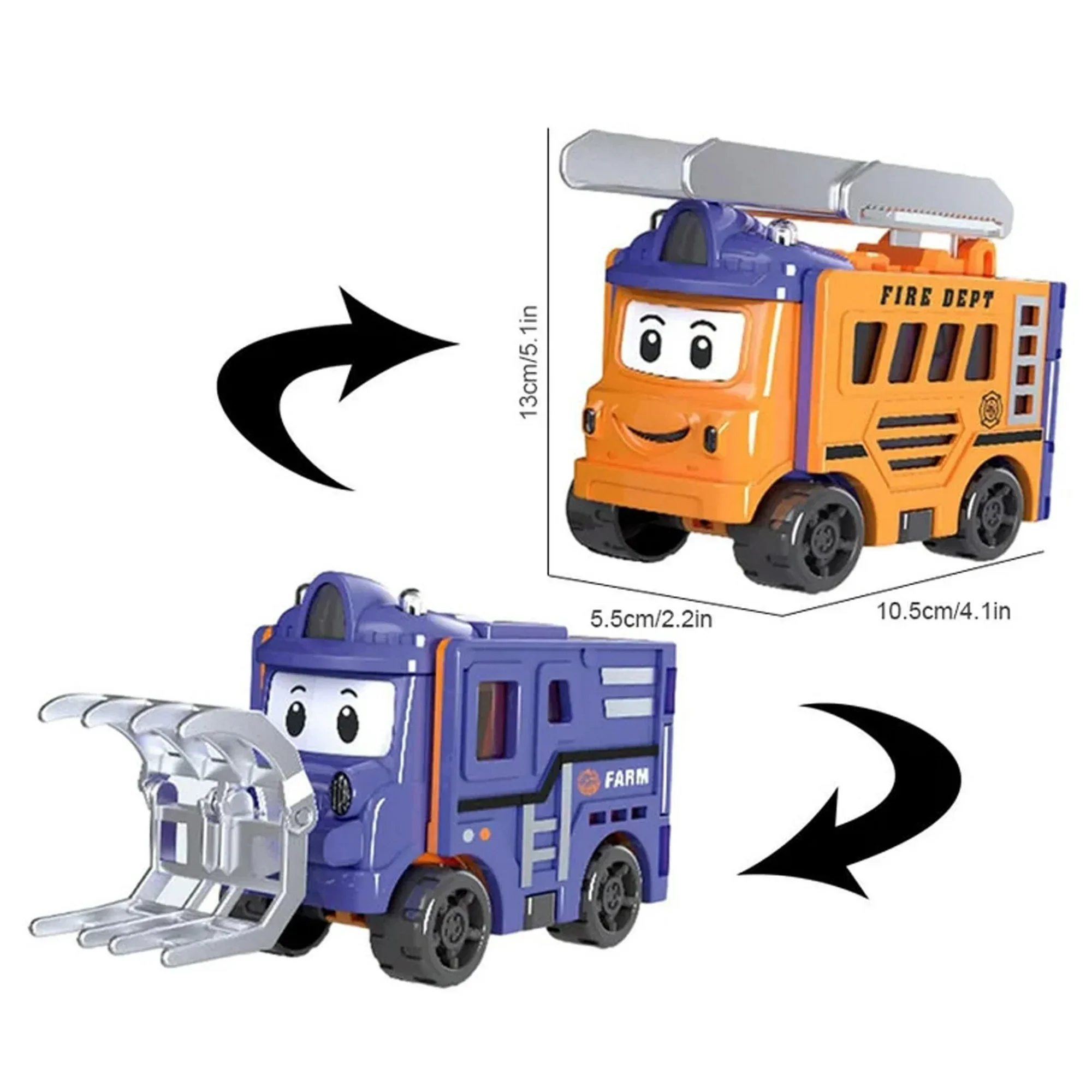 🚗✨Flip & Change Reverse Car | Cartoon Transformable Kids Toy - Image 10