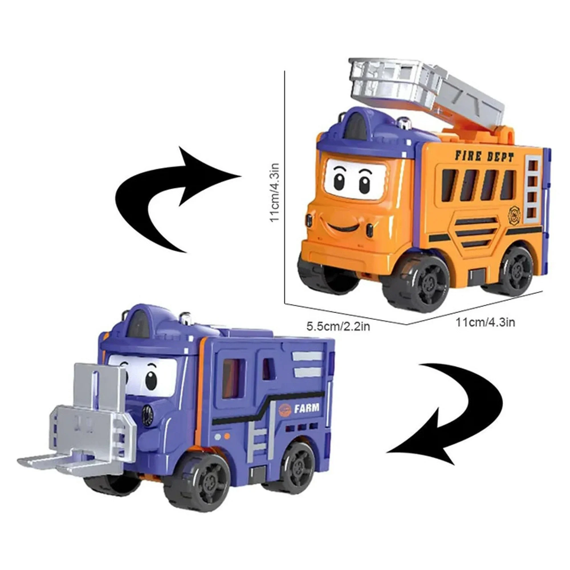 🚗✨Flip & Change Reverse Car | Cartoon Transformable Kids Toy - Image 11