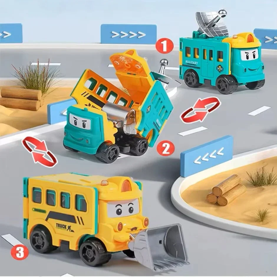 🚗✨Flip & Change Reverse Car | Cartoon Transformable Kids Toy - Image 9
