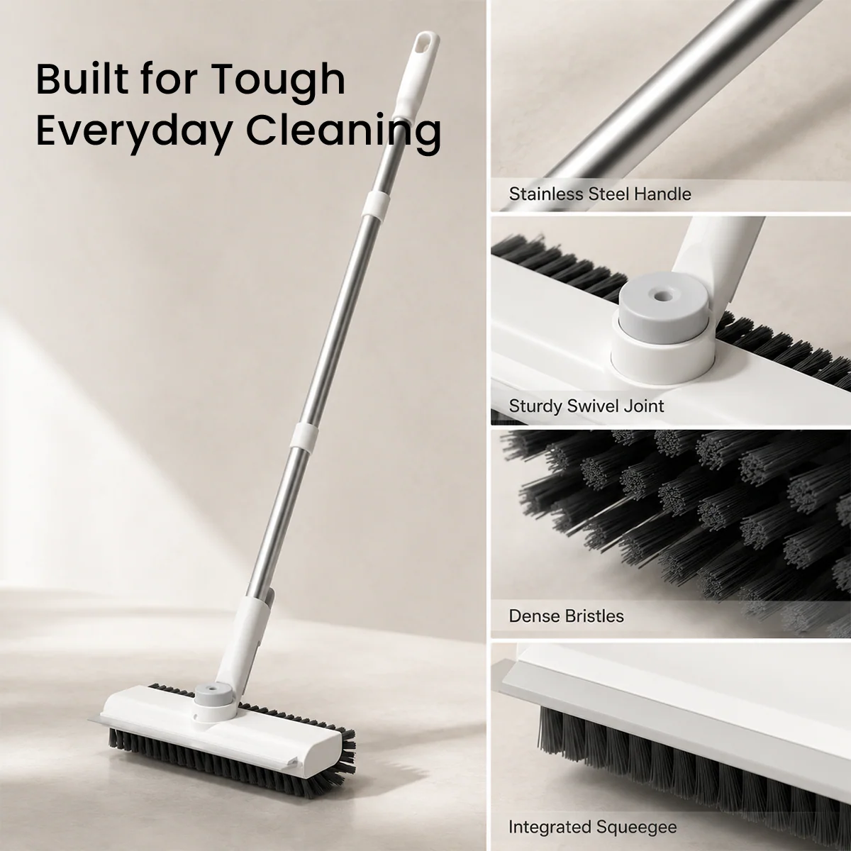 Heavy-Duty Floor Scrub Brush – Powerful Deep Cleaning for Stubborn Dirt, Tile & Grout - Image 4