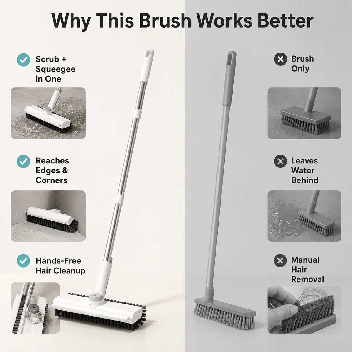 Heavy-Duty Floor Scrub Brush – Powerful Deep Cleaning for Stubborn Dirt, Tile & Grout - Image 5