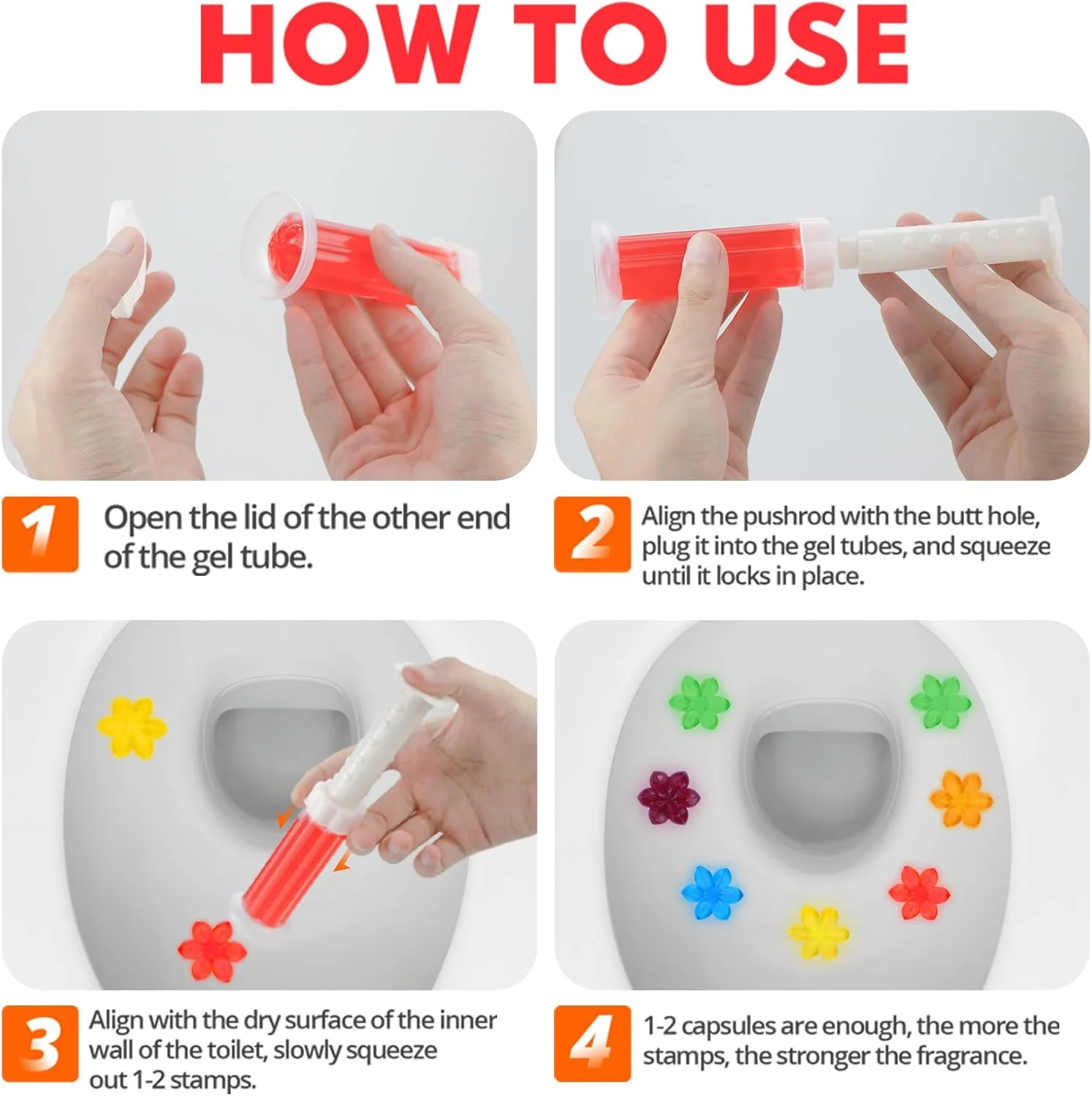 🔥Hot Sale🚽72 Flowers Toilet Cleaner Gel Stamp - Image 6