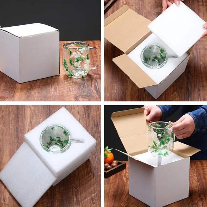 🎄🌸Transparent Double Glass Flower Tea Cup 350 ml - Image 10