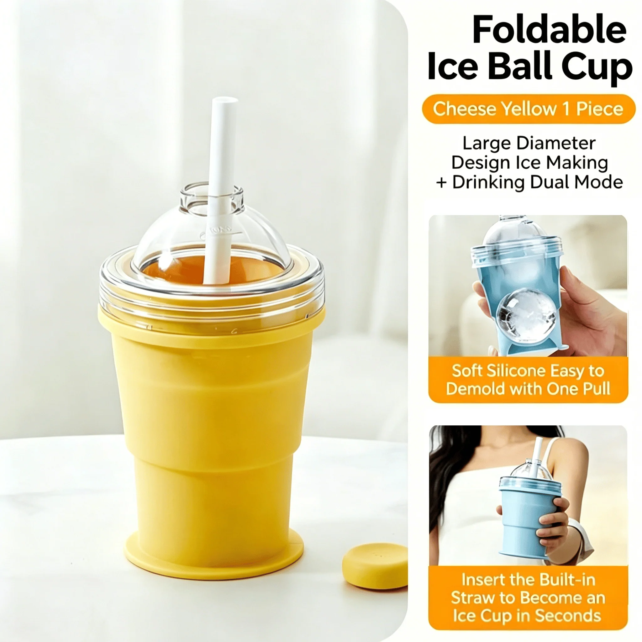🧊 Foldable Silicone Ice Ball Drink Cup - Image 17
