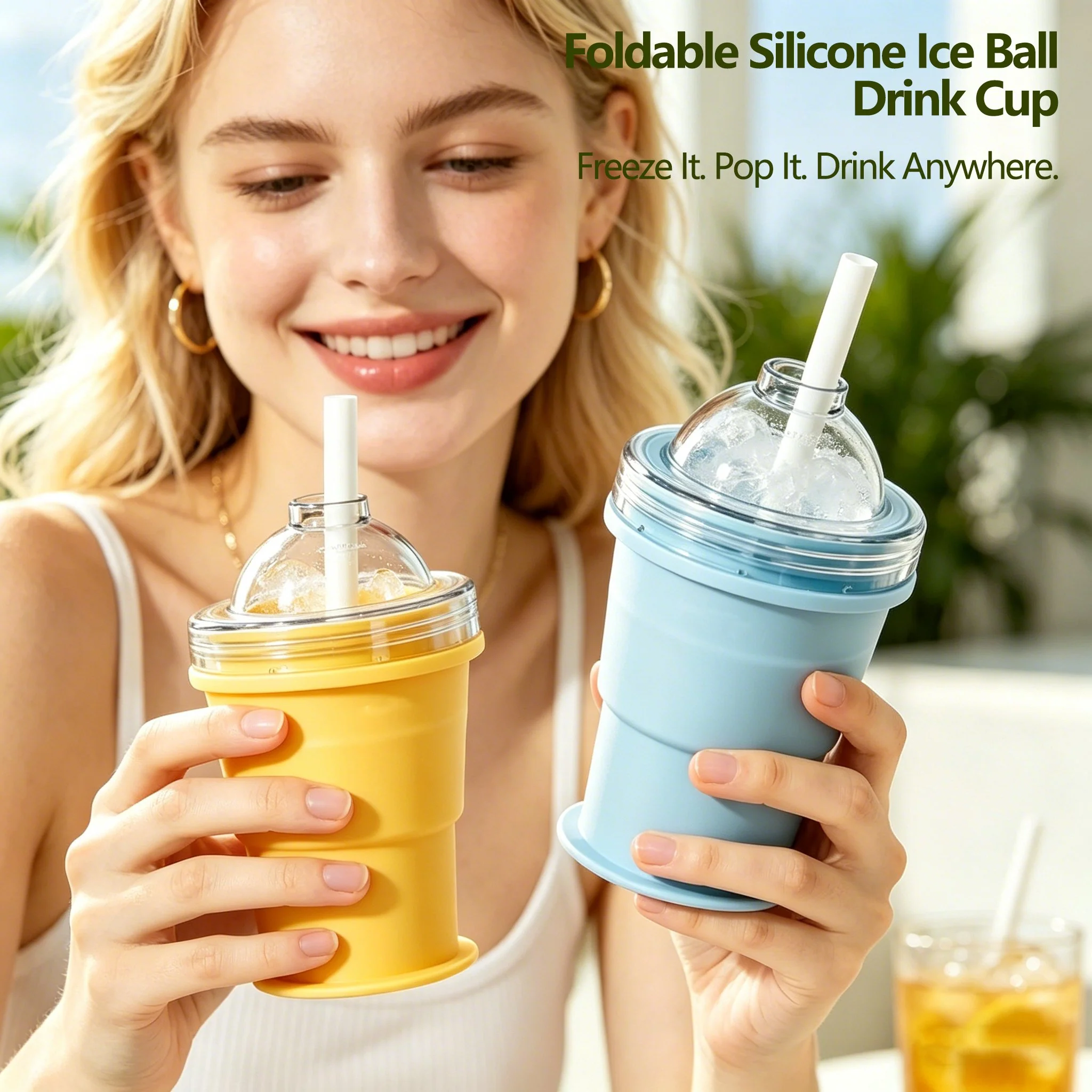 🧊 Foldable Silicone Ice Ball Drink Cup - Image 6