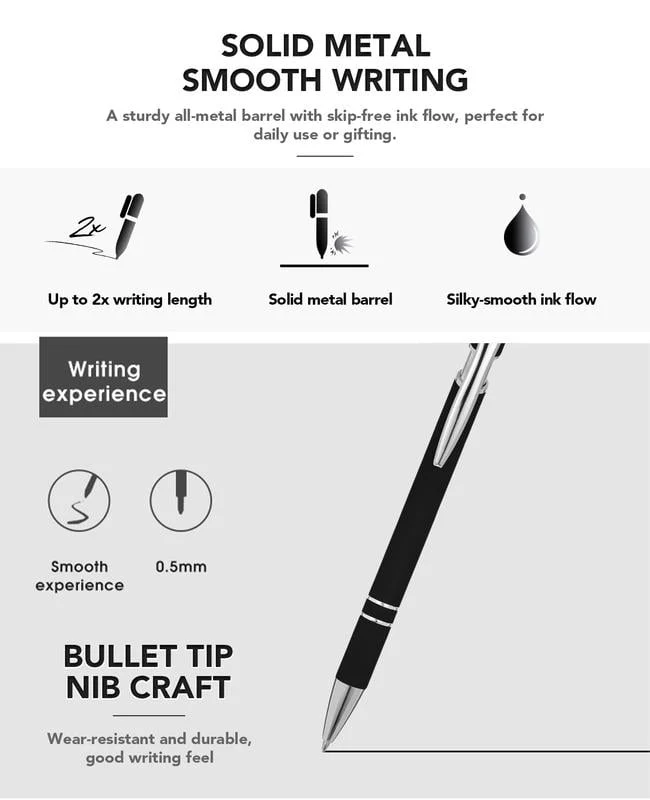 💝Funny Stress-Relief Daily Quotes Metal Ballpoint Pen Set (7 Pcs) | 🎁Office Christmas Gift Exchange - Image 3